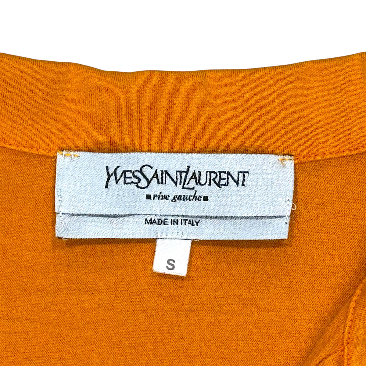 YVES SAINT LAURENT RIVE GAUCHE ORANGE LOGO TOP