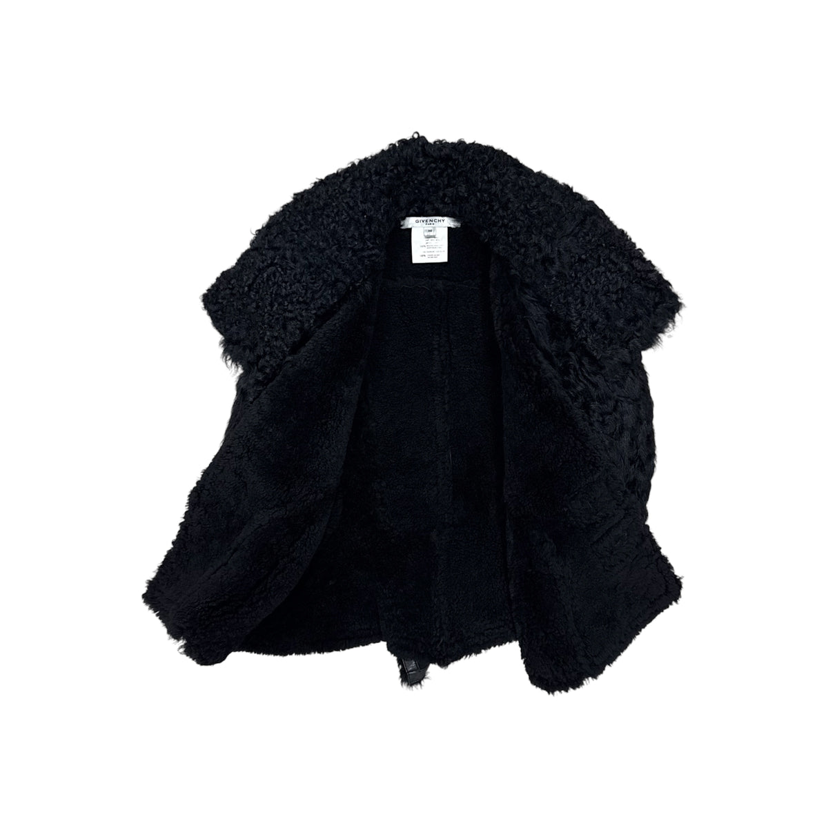 GIVENCHY BLACK SHEARLING VEST