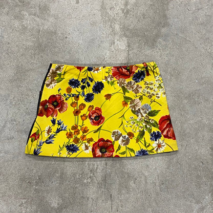 Dolce&Gabbana flower-jeans skirt