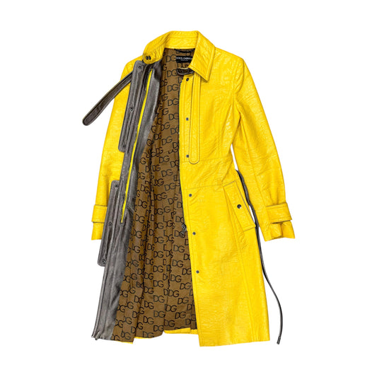 DOLCE & GABBANA 2000S YELLOW TRENCH COAT