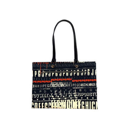 JEAN PAUL GAULTIER JPG SCRIPT LOGO ALL-OVER PRINT TOTE BAG