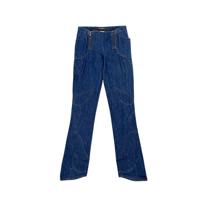 DOLCE & GABBANA 00S FLOWER DENIM PANTS