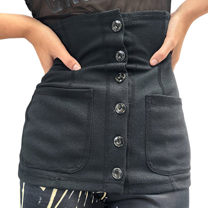 JUNIOR GAULTIER BLACK CORSET TOP