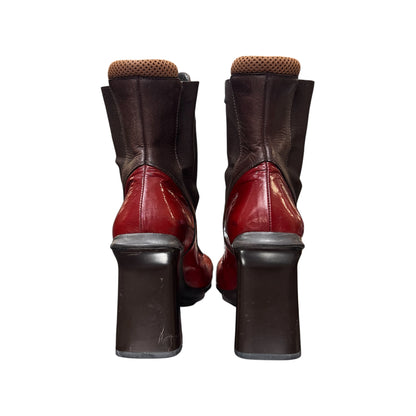 MIU MIU 1999 RED BUBBLE BOOTS