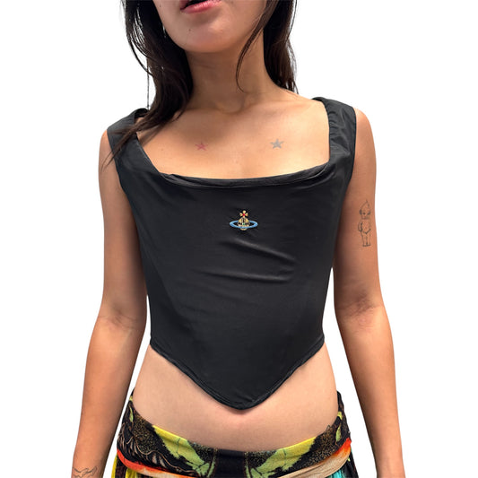 VIVIENNE WESTWOOD RED LABEL BLACK LOGO CORSET