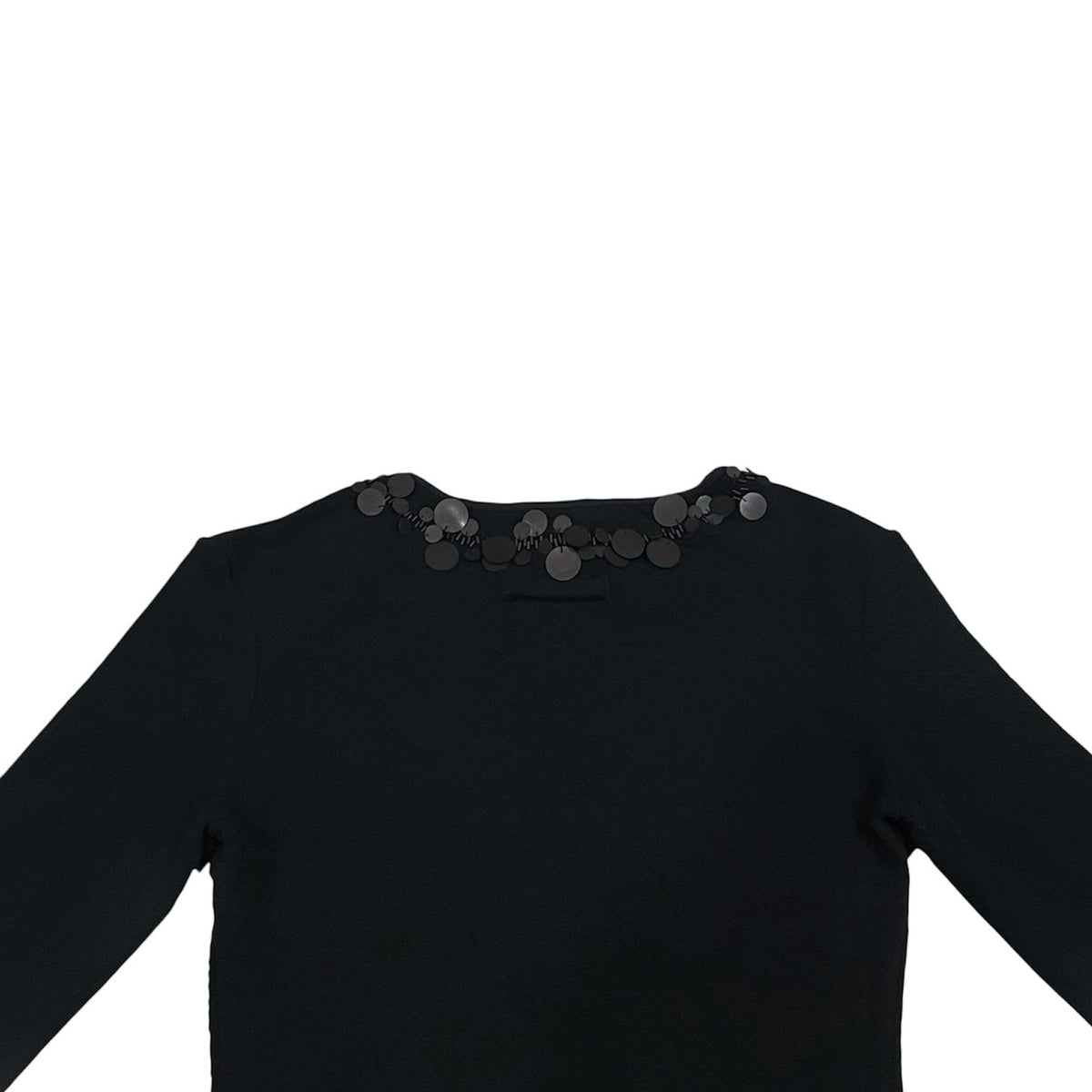 JEAN PAUL GAULTIER BLACK KNIT SEQUINS EMBELLISHMENT CARDIGAN