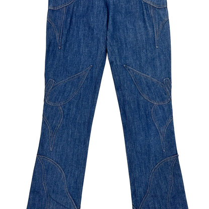 DOLCE & GABBANA 00S FLOWER DENIM PANTS