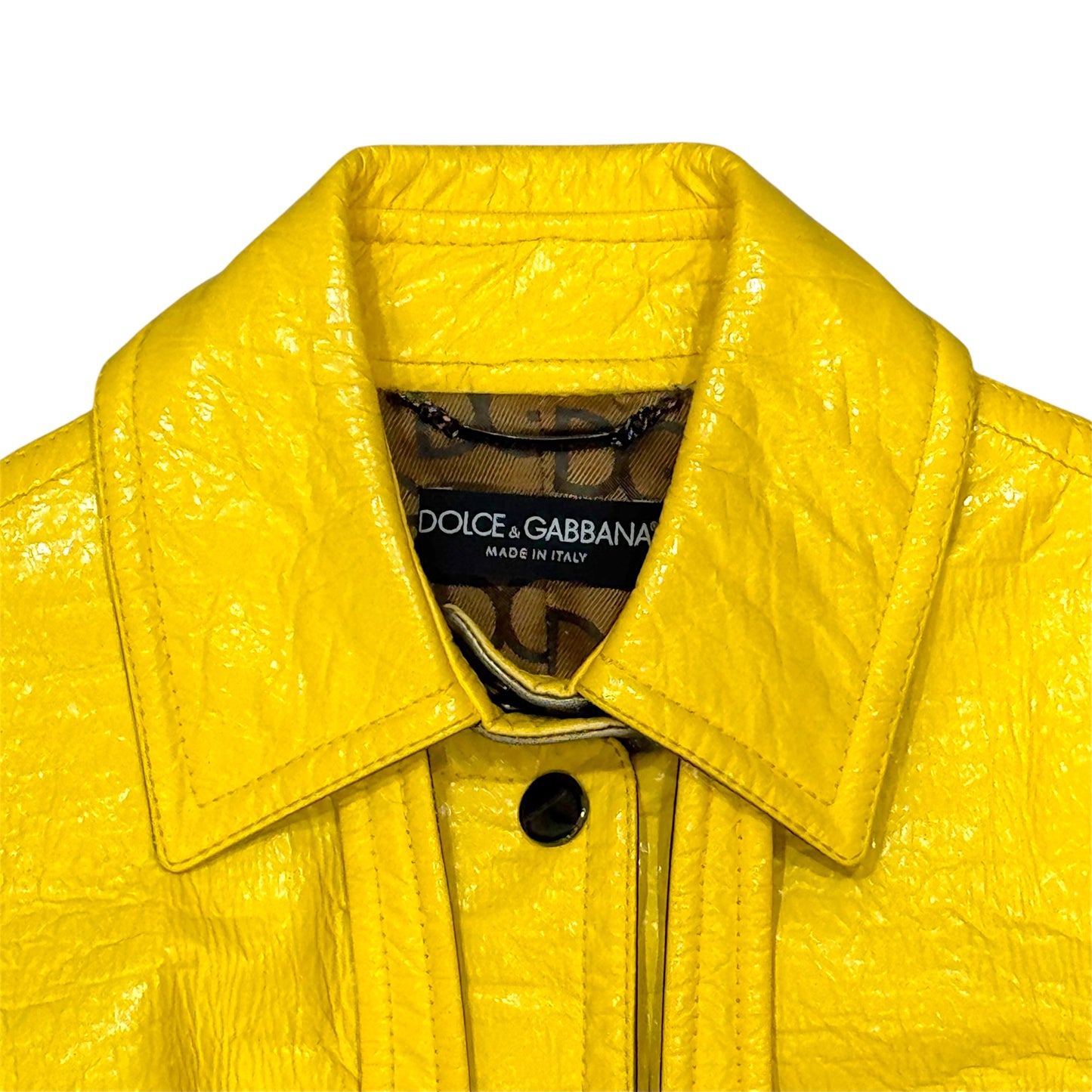 DOLCE & GABBANA 2000S YELLOW TRENCH COAT