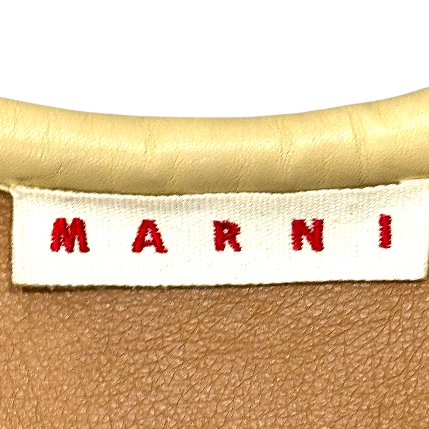 MARNI BUTTER YELLOW LEATHER TOP