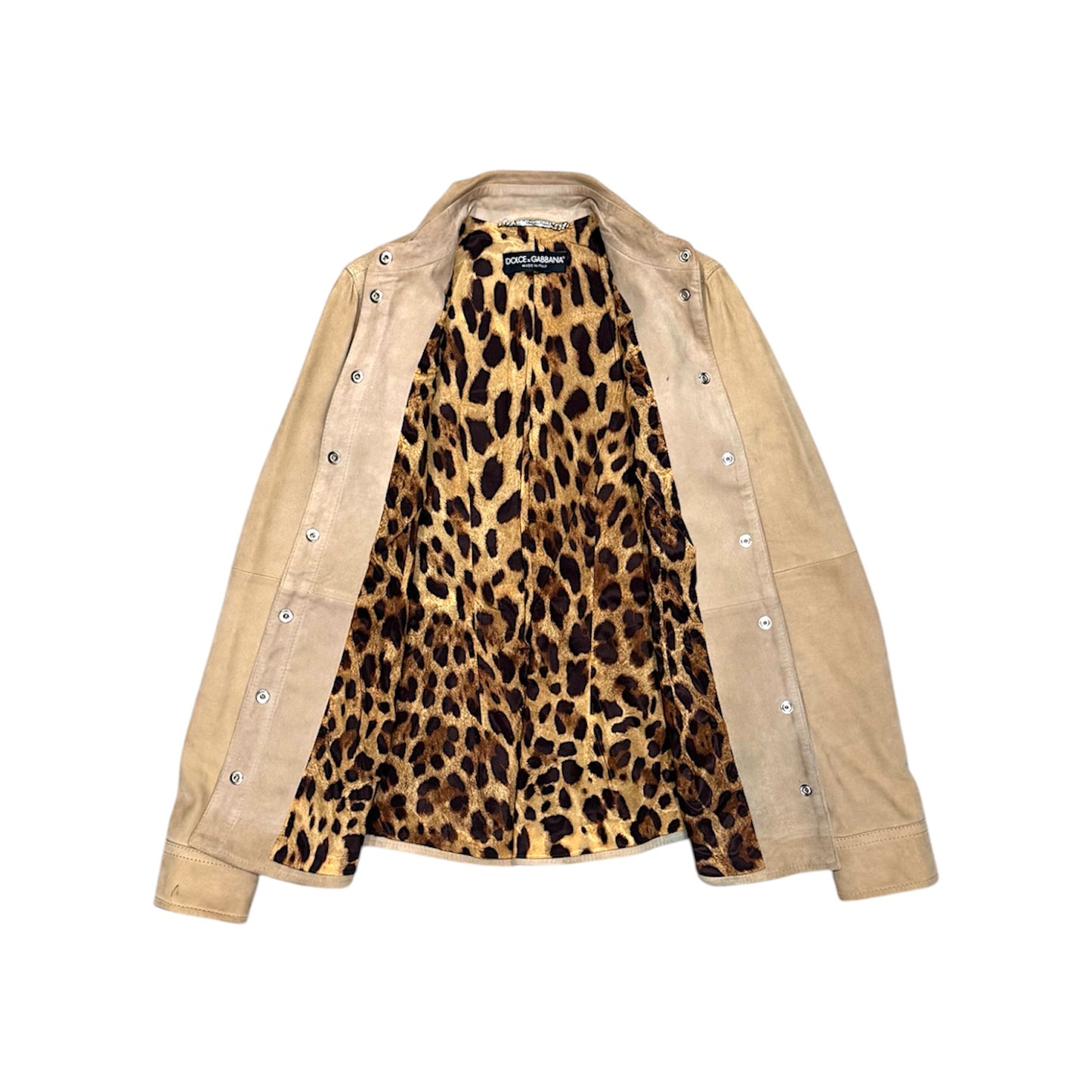 DOLCE & GABBANA BEIGE SUEDE SHIRT