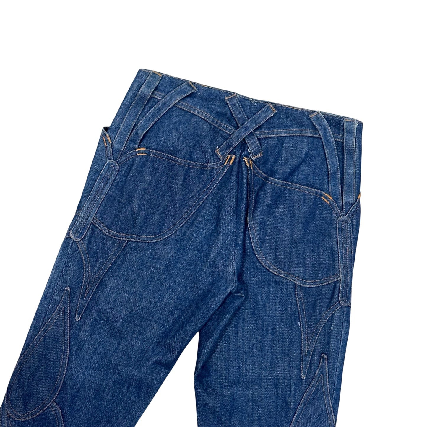 DOLCE & GABBANA 00S FLOWER DENIM PANTS