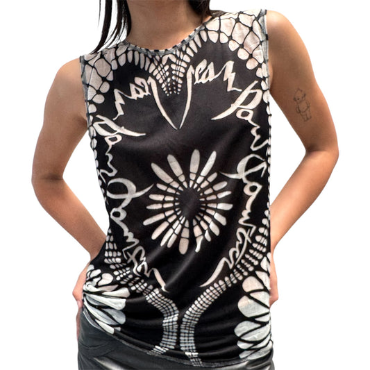 JEAN PAUL GAULTIER BLACK MESH TOP