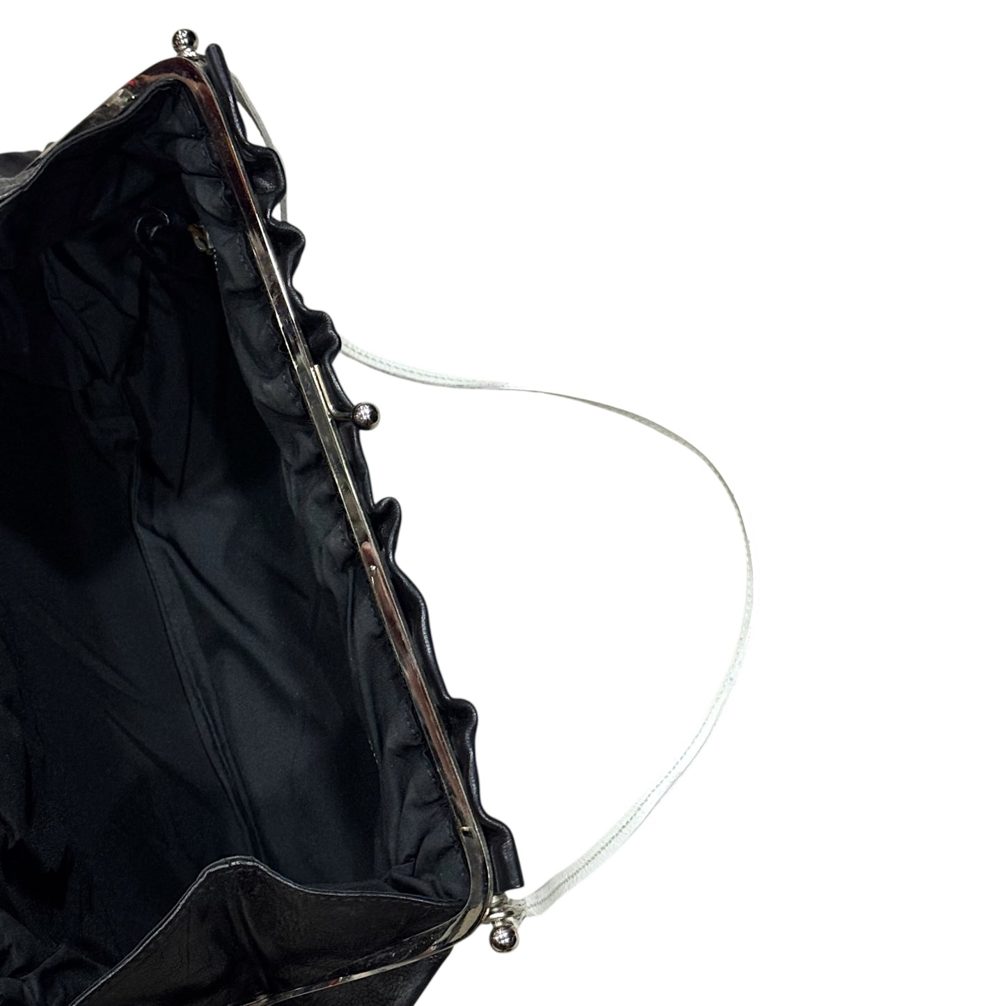 MIU MIU2000S BLACK&WHITE STITCHES SHOULDER BAG