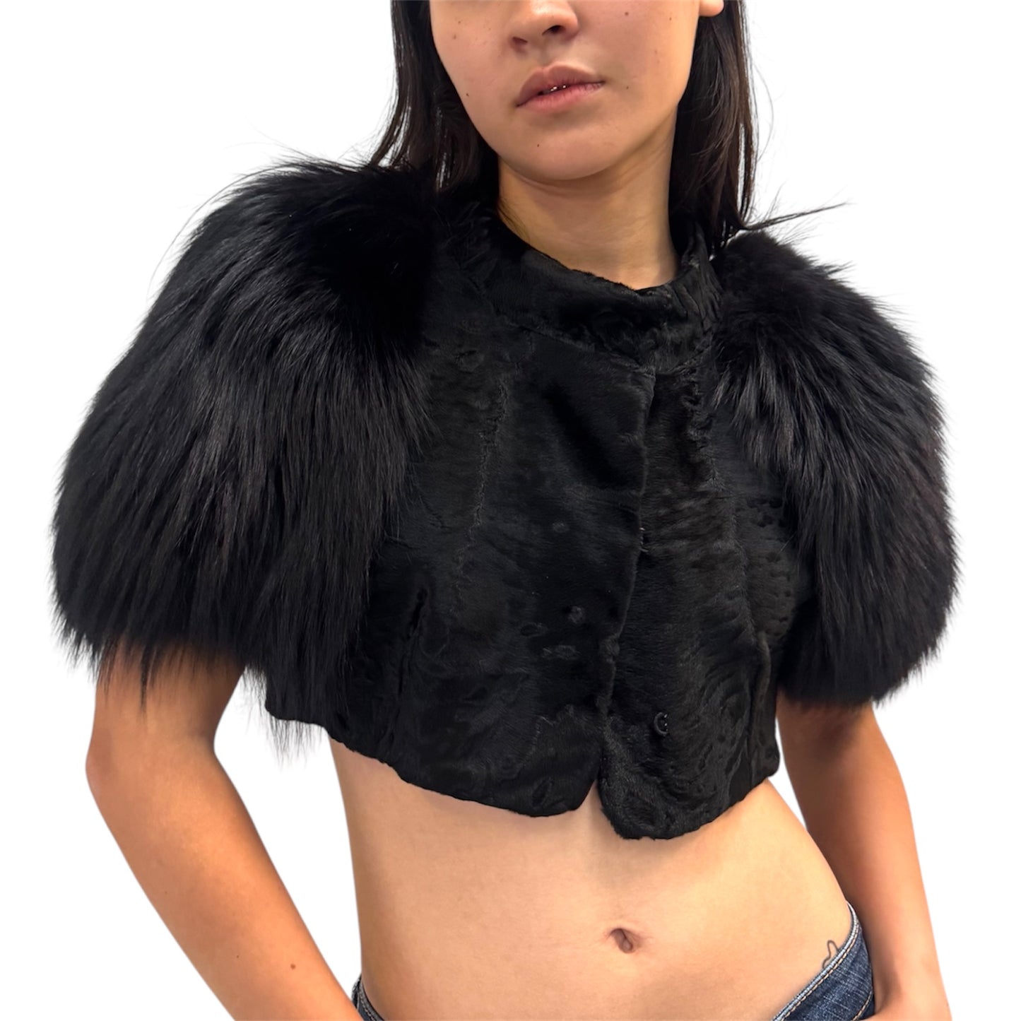 MARNI FUR BOLERO JACKET