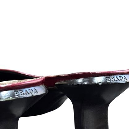 PRADA RED MULES