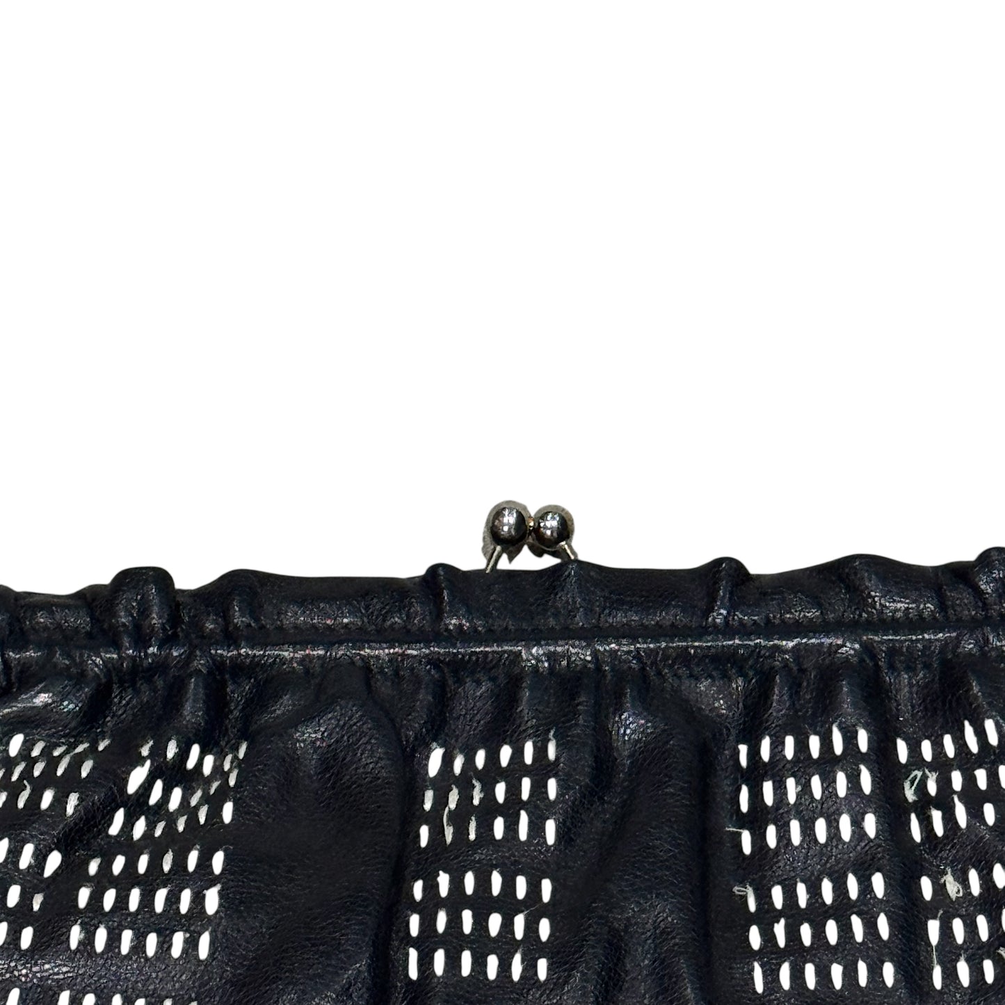 MIU MIU2000S BLACK&WHITE STITCHES SHOULDER BAG