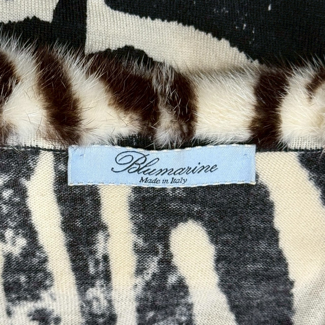 BLUMARINE 2000S CIRCA ZEBRA PRINTS CARDIGAN