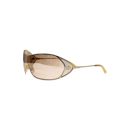 MIUMIU GOLD SMU57N SUNGLASSES