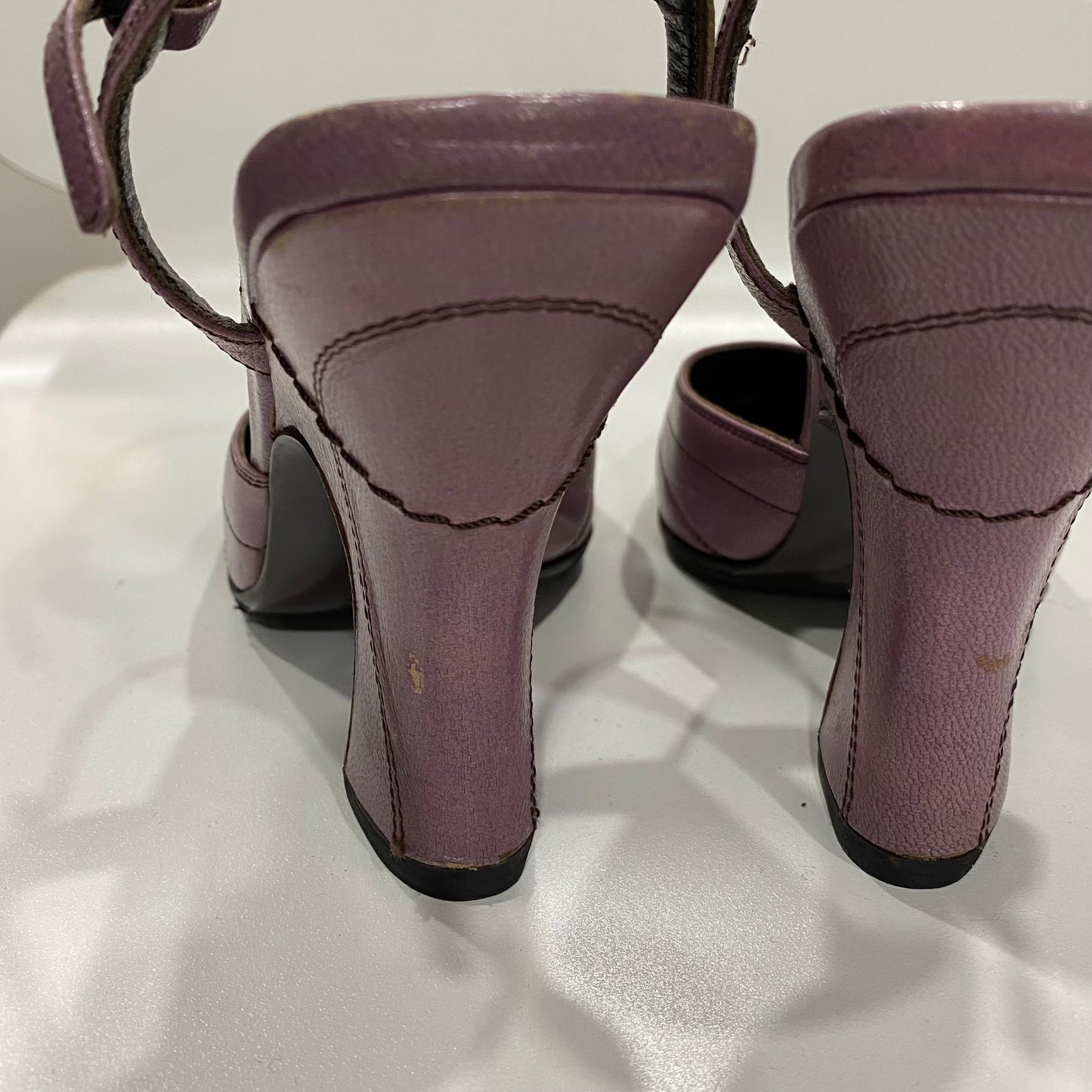 prada purple heels