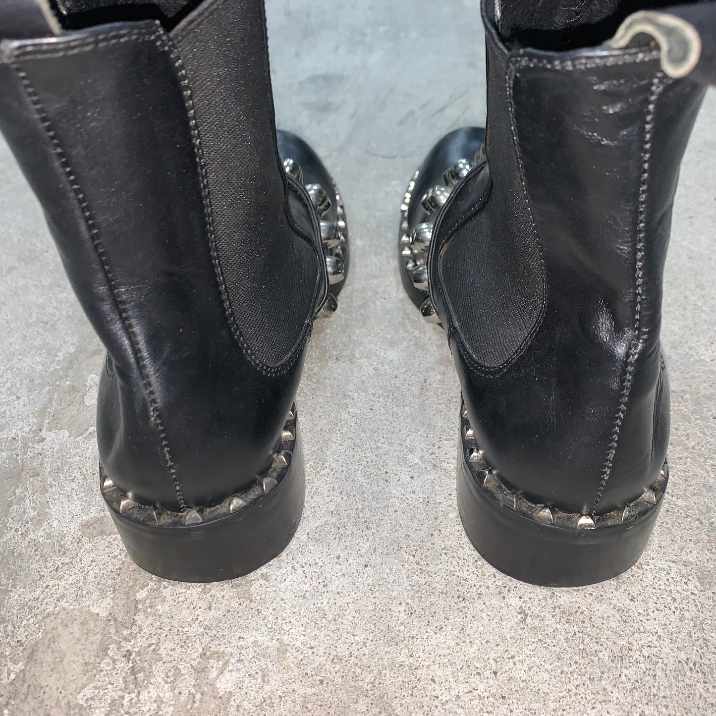 Miu Miu studded leather biker boots