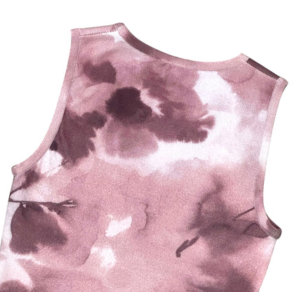 BLUMARINE PINK ROSE PRINTED CARDIGAN SET