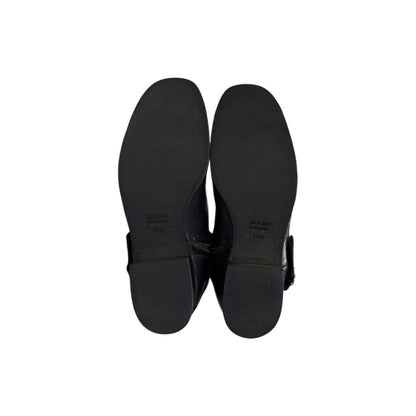 MIUMIU 00S BLACK BUCKLE BIKER BOOTS