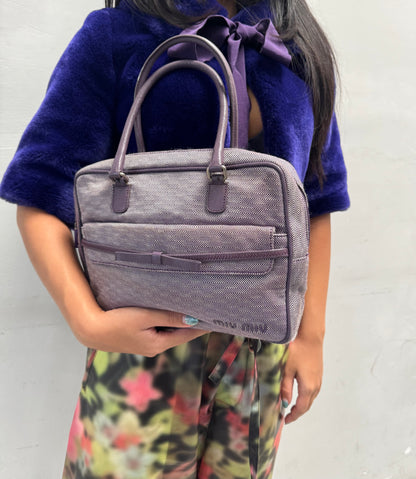 MIU MIU 2000S PURPLE RIBBON BAG