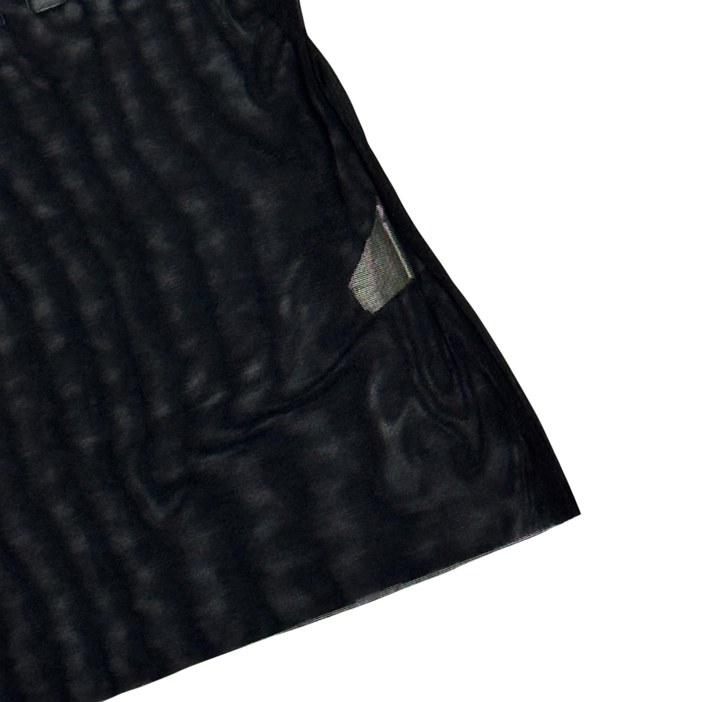 JEAN PAUL GAULTIER SHEER MESH LOGO TANK TOP
