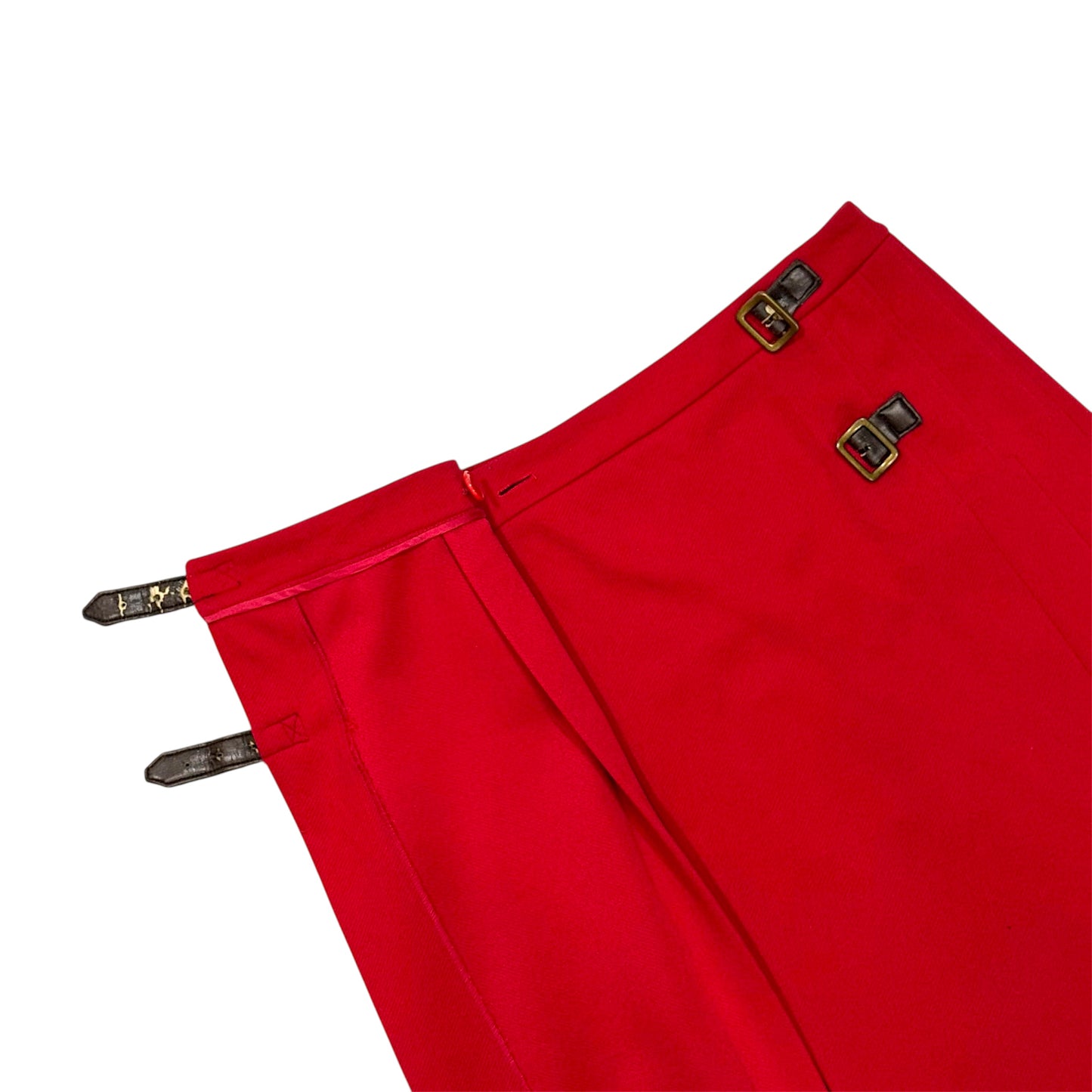 MIU MIU RED PLEATED SKIRT