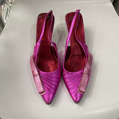 miu miu metallic pink heels