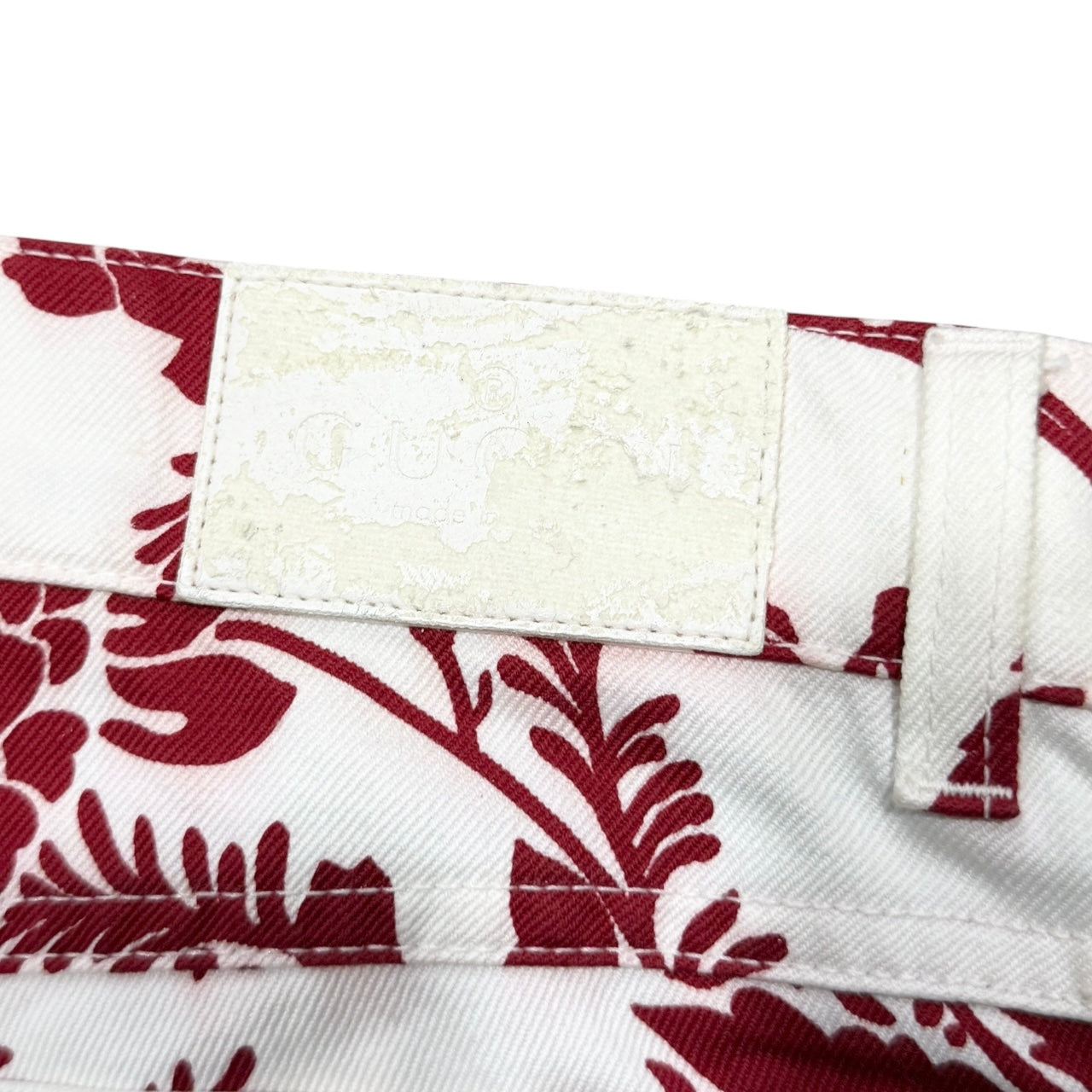 GUCCI BY TOM FORD FLORAL PRINT FLARED JEANS