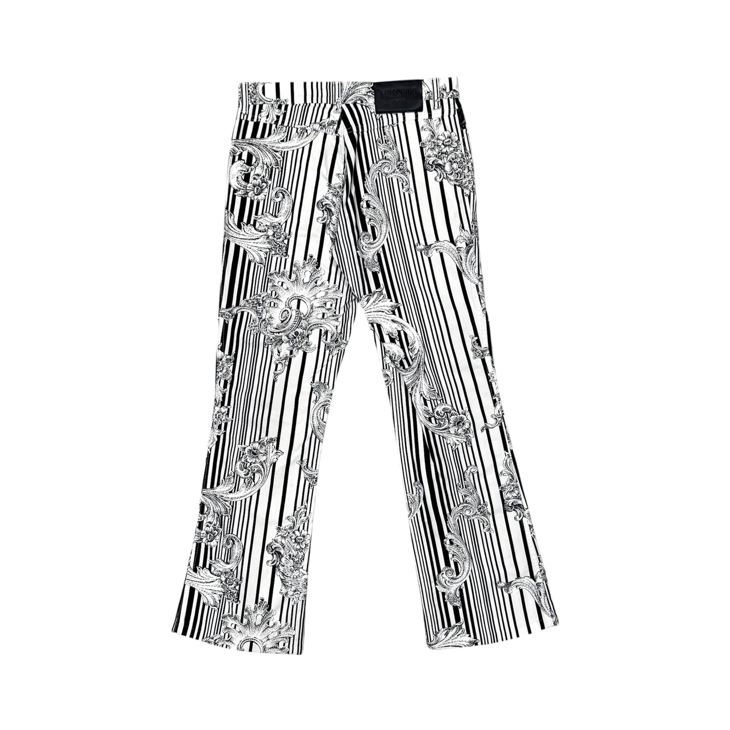 MOSCHINO BAROQUE BLACK & WHITE PANTS