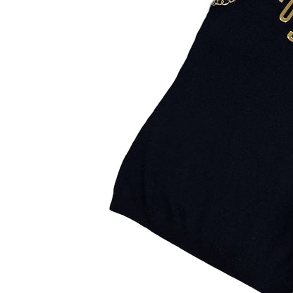 MOSCHINO COUTURE GOLD CHAIN KNIT VEST