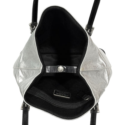 PRADA SILVER BOWLING BAG