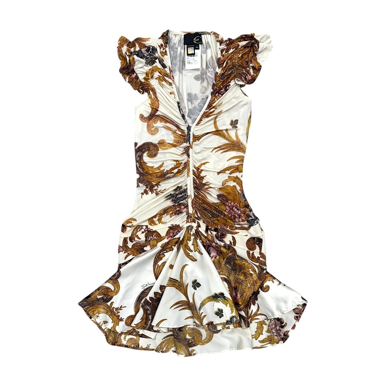 JUST CAVALLI BAROQUE PRINT DRESS
