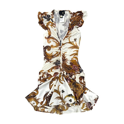 JUST CAVALLI BAROQUE PRINT DRESS