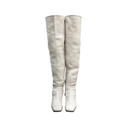 PRADA LEATHER HIGH KNEE BOOTS