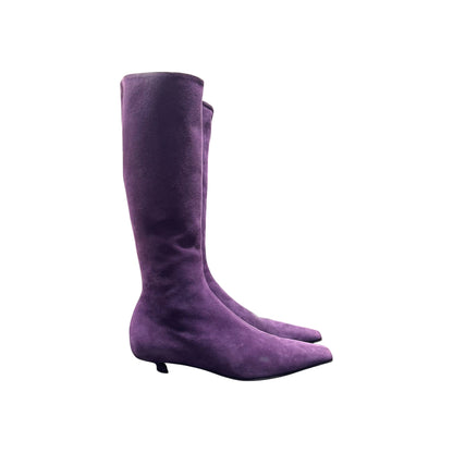PRADA PURPLE SUEDE BOOTS