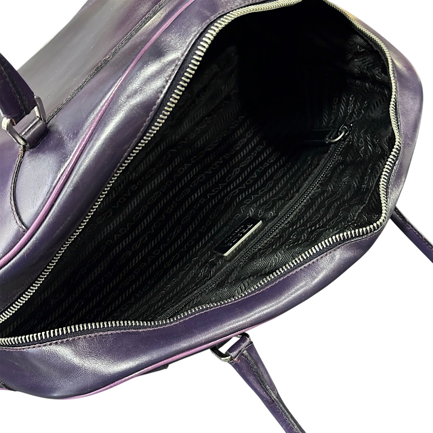 PRADA 2000S PURPLE BOWLING BAG