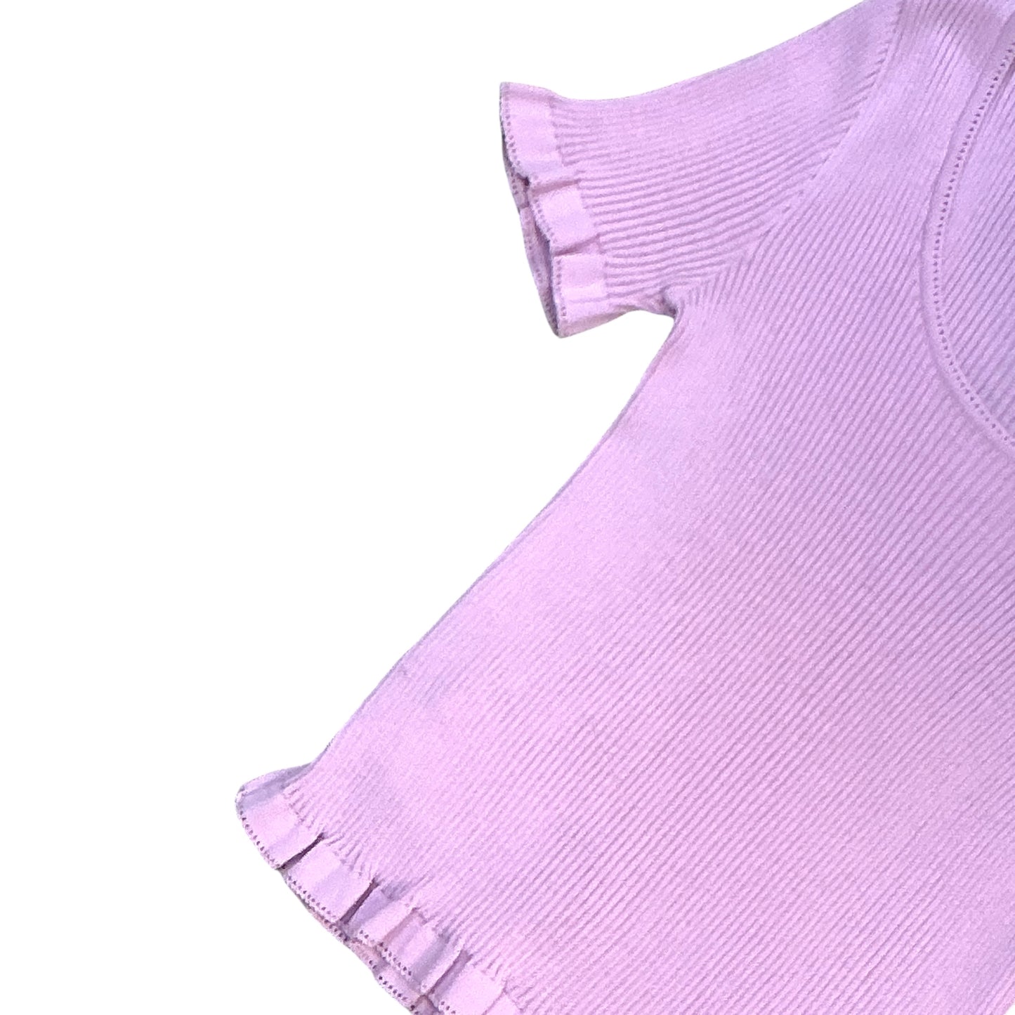 MIU MIU PASTEL PURPLE RIBBED TOP