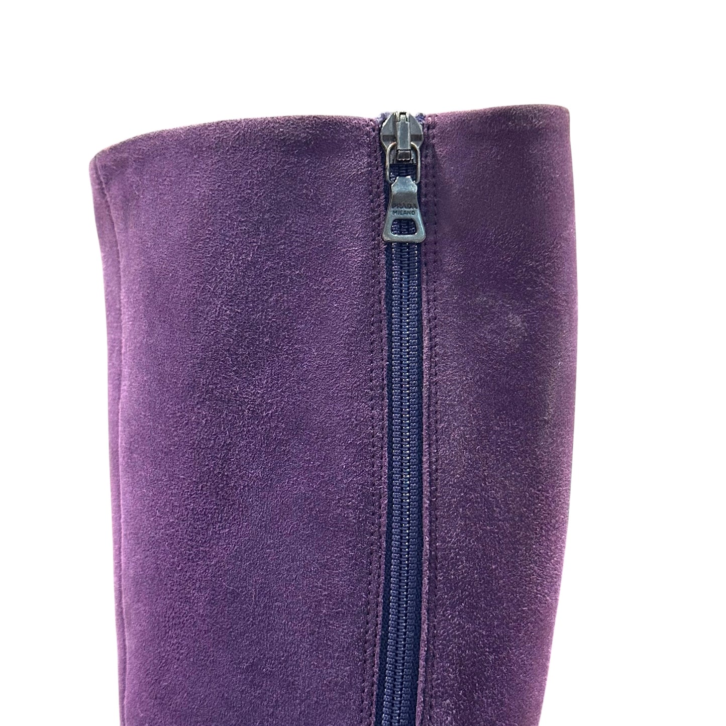 PRADA PURPLE SUEDE BOOTS
