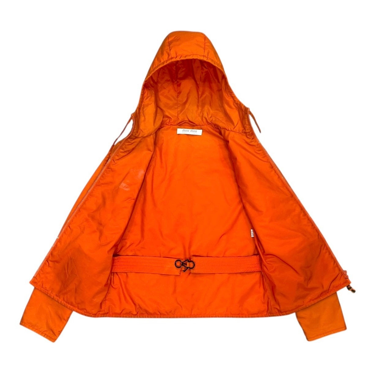 MIU MIU S/S 2000 ORANGE NYLON JACKET