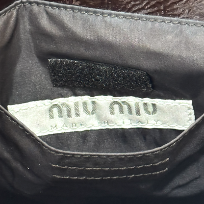 MIU MIU FW1999 BROWN BROGUE PATENT LEATHER BAG