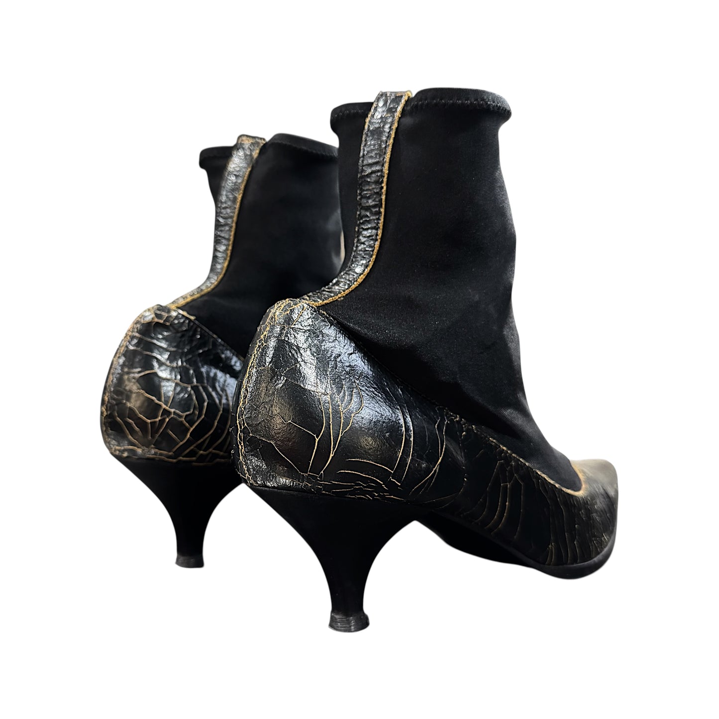 MIU MIU FW1999 CRACKLE ANKLE BOOTS