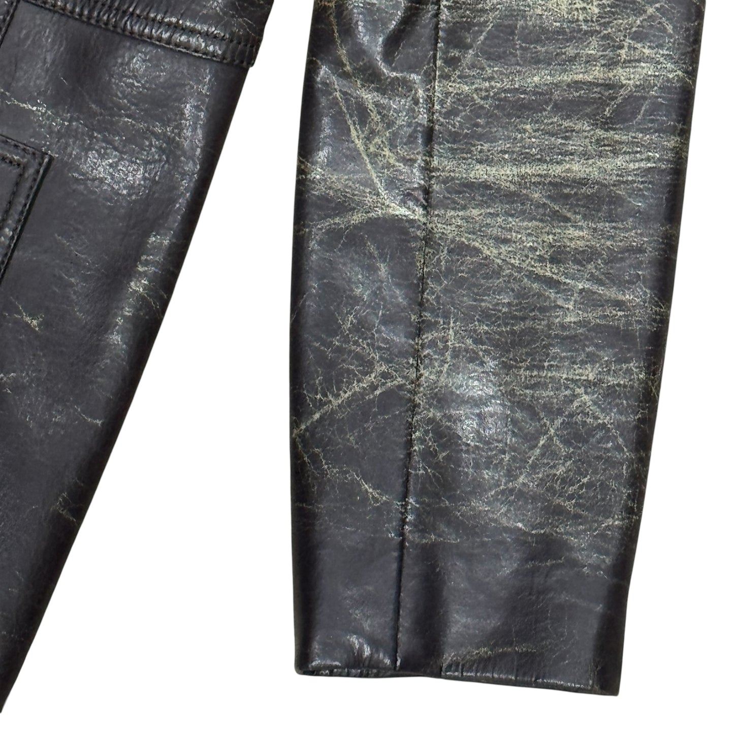 YVES SAINT LAURENT BROWN LEATHER JACKET