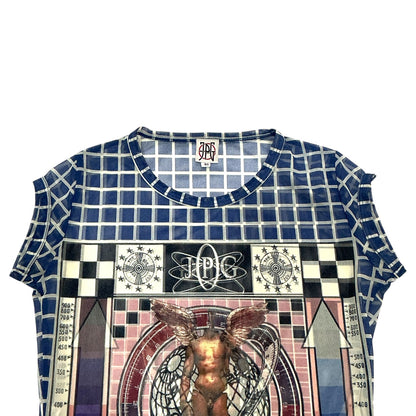 JEAN PAUL GAULTIER 1994 CYBER PATTERN MESH TOP