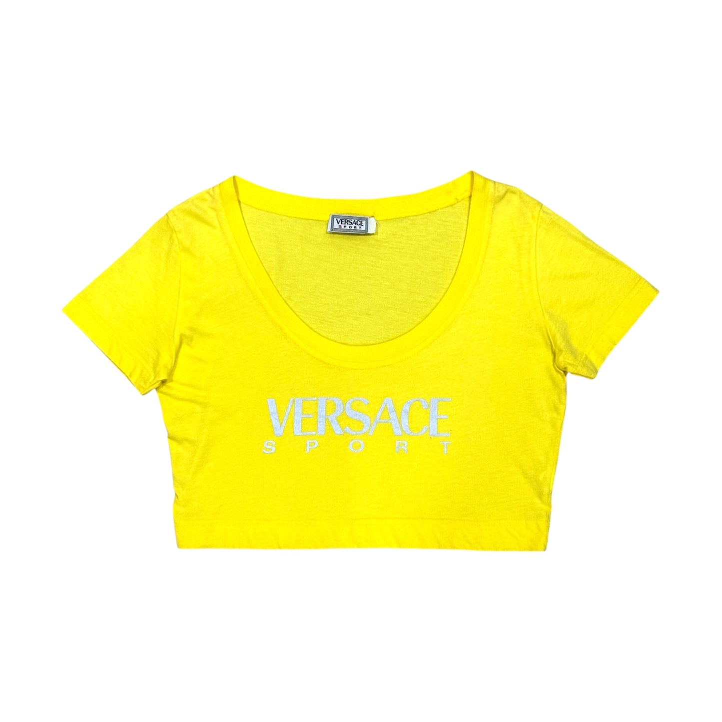 VERSACE SPORT NEON YELLOW CROP TOP