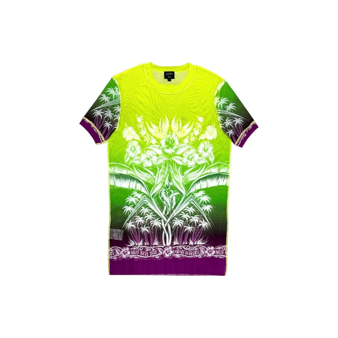 JEAN PAUL GAULTIER TROPICAL GRADIENT MESH TOP