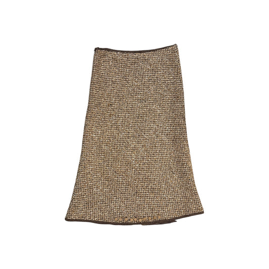 PRADA F/W2000 LVORY WOOL KNIT MIDI SKIRTS