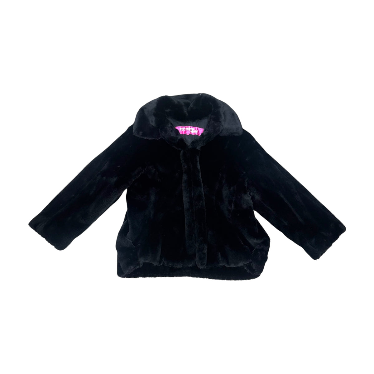 JUNYA WATANABE MAN BLACK FAUX FUR JACKET